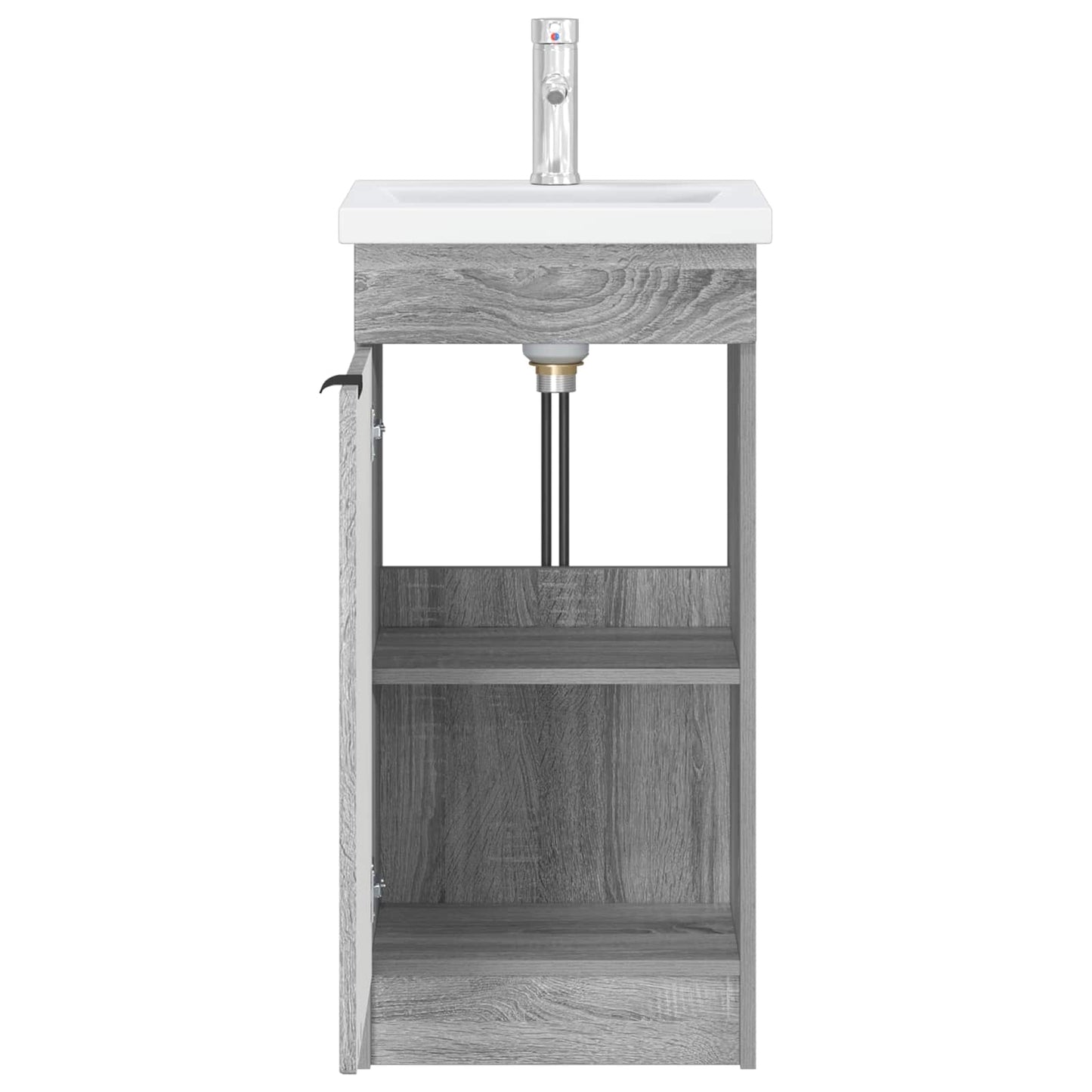 vidaXL Bathroom Vanity with Sink Grey Sonoma 42 x 40 x 84.5 cm 4