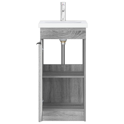 vidaXL Bathroom Vanity with Sink Grey Sonoma 42 x 40 x 84.5 cm 4