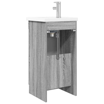 vidaXL Bathroom Vanity with Sink Grey Sonoma 42 x 40 x 84.5 cm 6