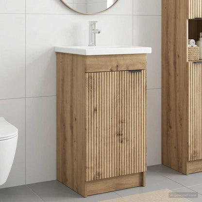 vidaXL Bathroom Vanity with Sink Artisan Oak 42 x 40 x 84.5 cm 1