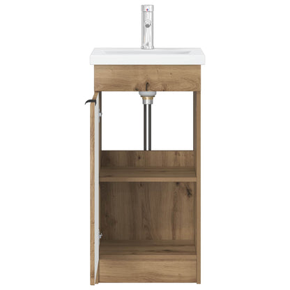 vidaXL Bathroom Vanity with Sink Artisan Oak 42 x 40 x 84.5 cm 4
