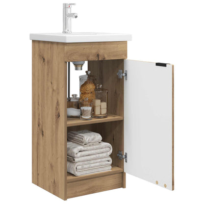 vidaXL Bathroom Vanity with Sink Artisan Oak 42 x 40 x 84.5 cm 3