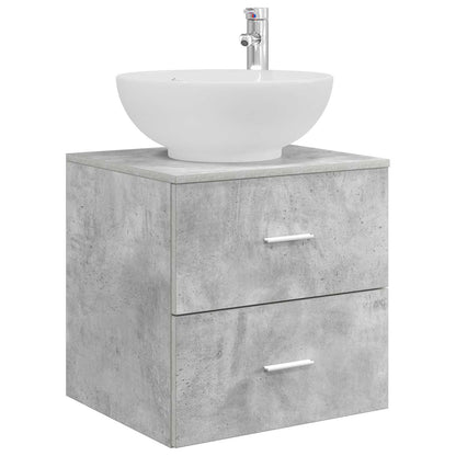 vidaXL Wall-Mounted Sink Vanity Concrete Grey 49.5 x 44.5 x 66.5 cm 2