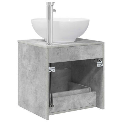 vidaXL Wall-Mounted Sink Vanity Concrete Grey 49.5 x 44.5 x 66.5 cm 5