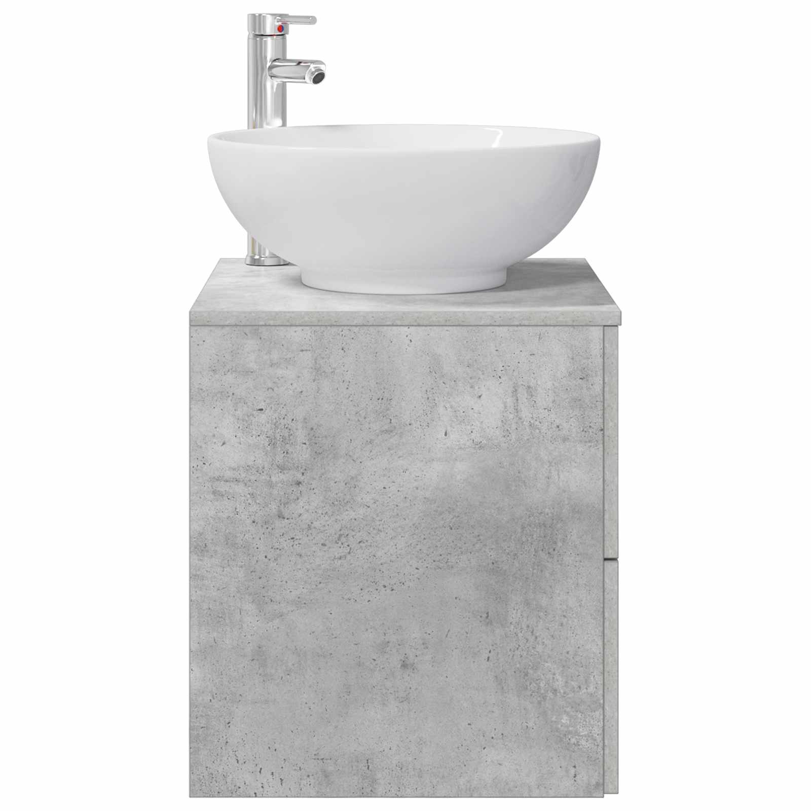 vidaXL Wall-Mounted Sink Vanity Concrete Grey 49.5 x 44.5 x 66.5 cm 4