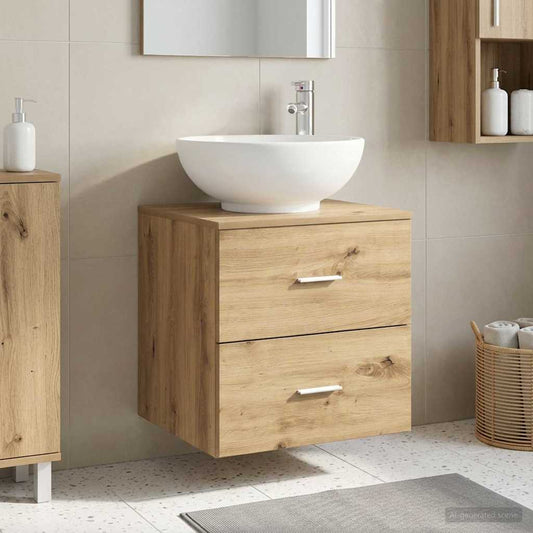 Wall-mounted Bathroom Sink Cabinet Artisan oak