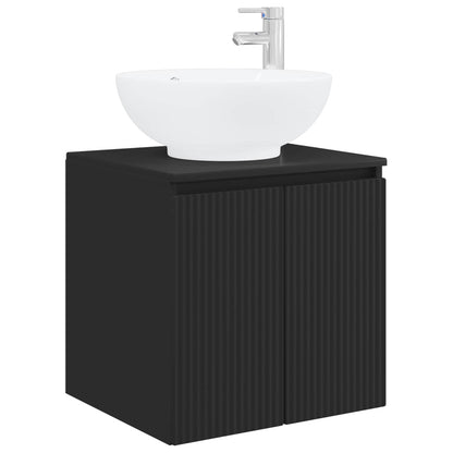 vidaXL Wall-Mounted Sink Vanity Black 49.5 x 44.5 x 65 cm 2
