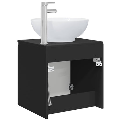 vidaXL Wall-Mounted Sink Vanity Black 49.5 x 44.5 x 65 cm 5