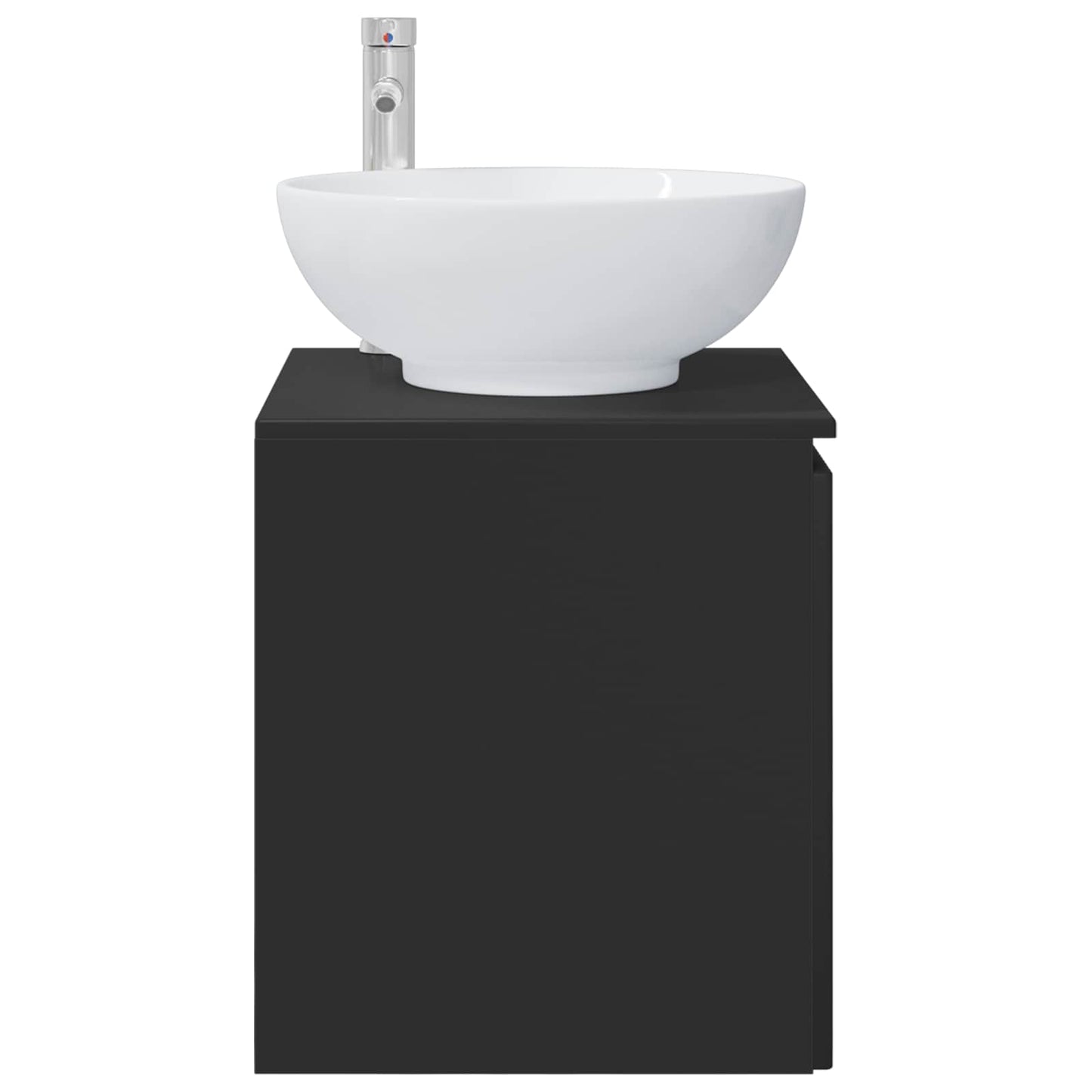 vidaXL Wall-Mounted Sink Vanity Black 49.5 x 44.5 x 65 cm 4