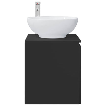 vidaXL Wall-Mounted Sink Vanity Black 49.5 x 44.5 x 65 cm 4