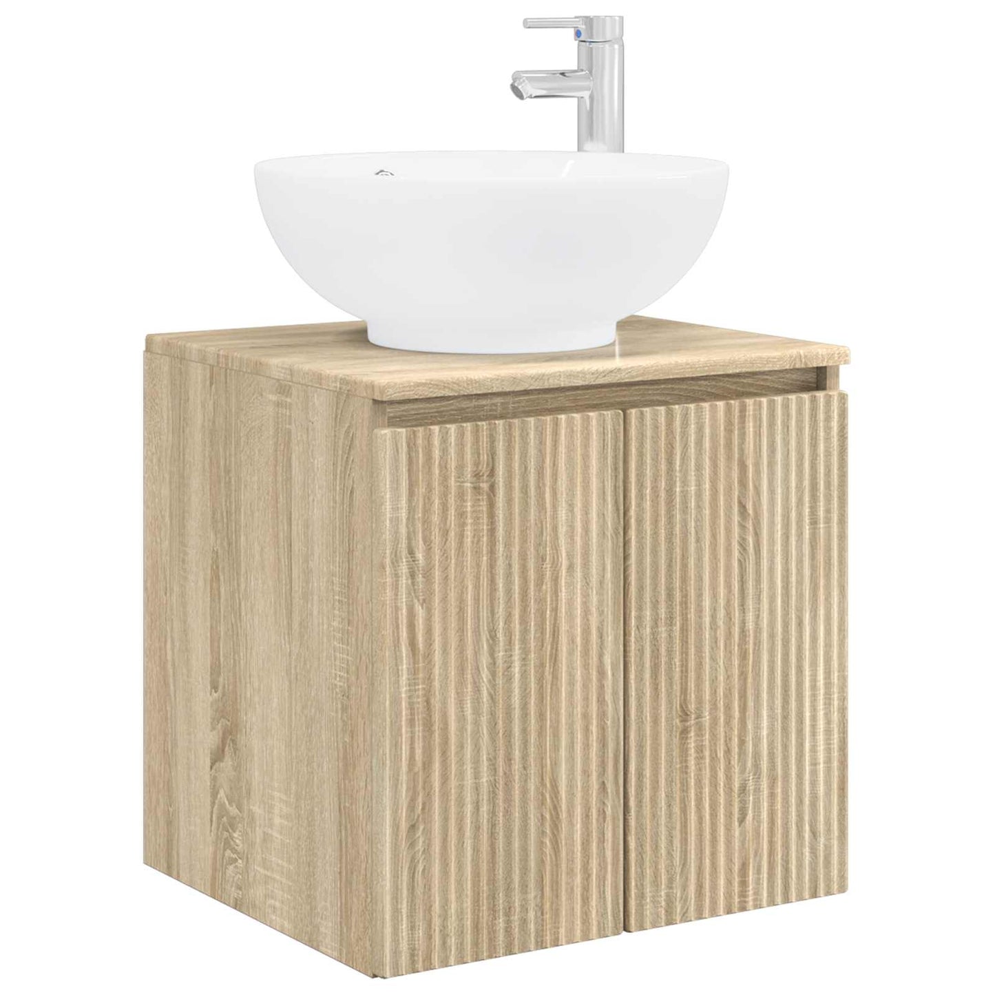 vidaXL Wall-Mounted Sink Vanity Sonoma Oak 49.5 x 44.5 x 65 cm 2