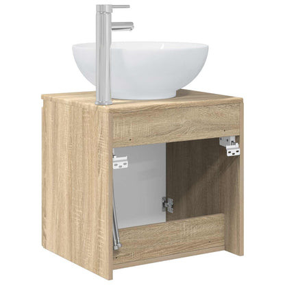 vidaXL Wall-Mounted Sink Vanity Sonoma Oak 49.5 x 44.5 x 65 cm 5