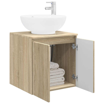 vidaXL Wall-Mounted Sink Vanity Sonoma Oak 49.5 x 44.5 x 65 cm 3