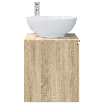 vidaXL Wall-Mounted Sink Vanity Sonoma Oak 49.5 x 44.5 x 65 cm 4