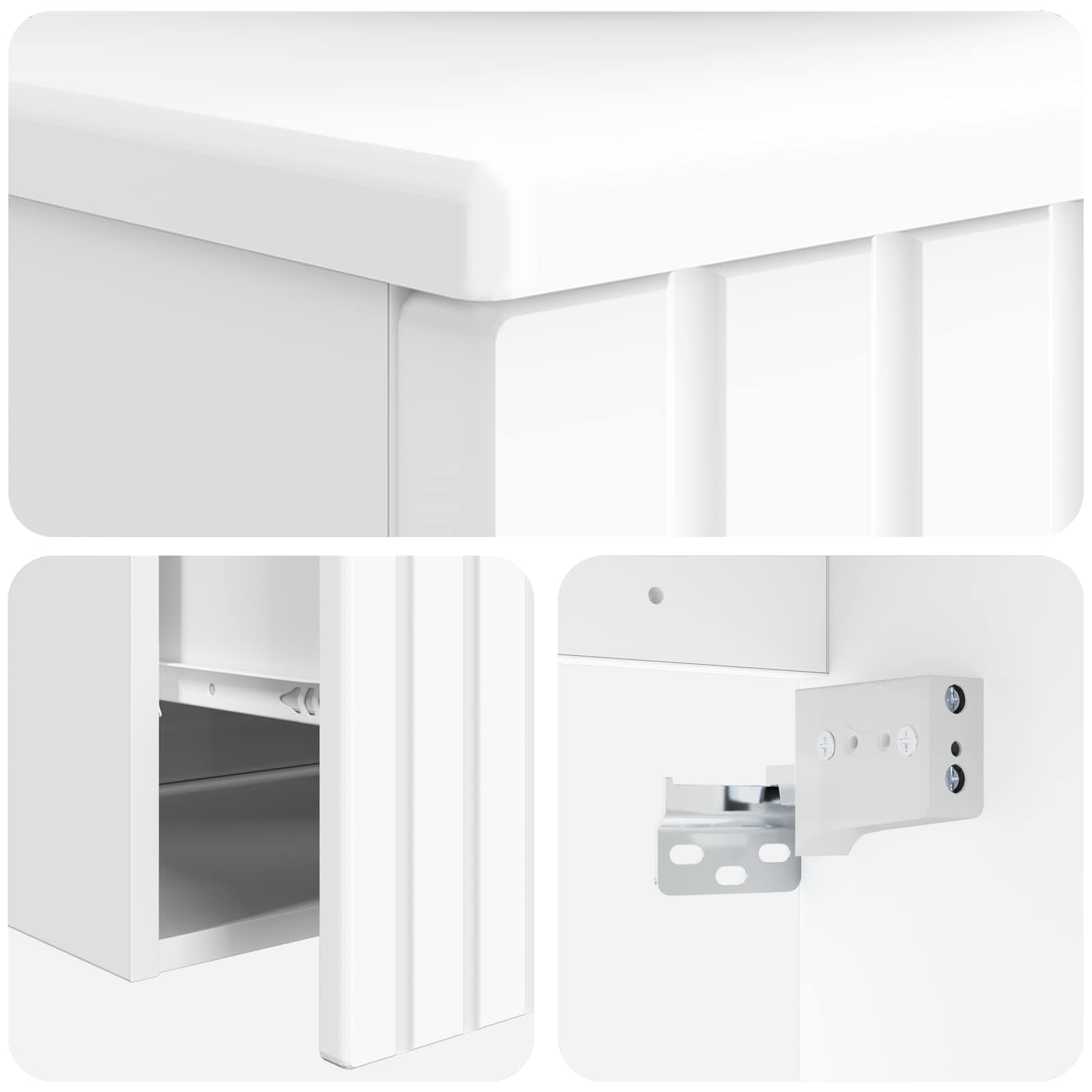 vidaXL Wall-mounted Sink Vanity White 49 x 44.5 x 66.5 cm 5