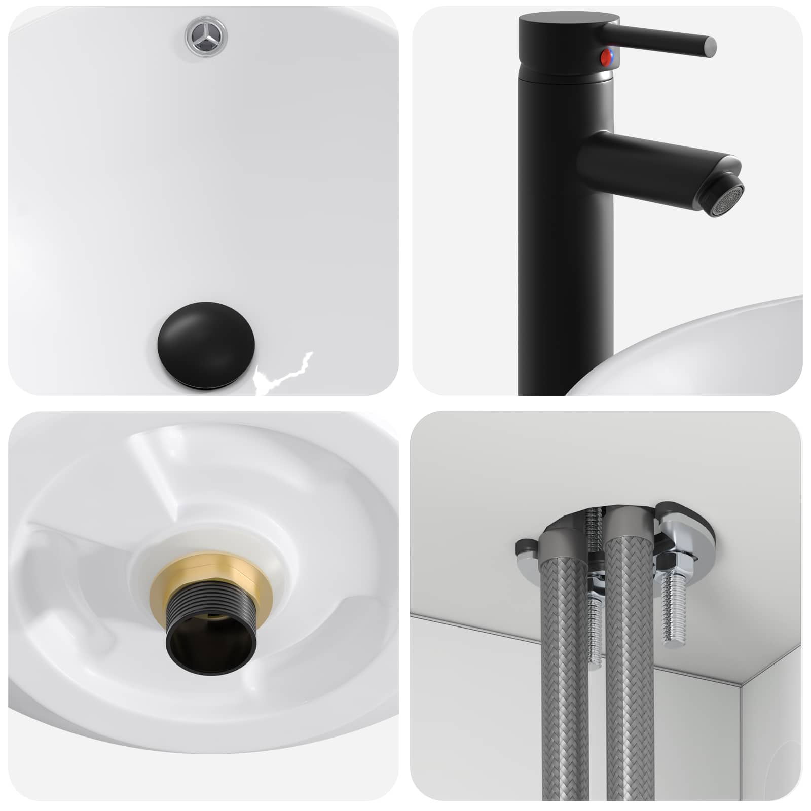 vidaXL Wall-mounted Sink Vanity White 49 x 44.5 x 66.5 cm 6