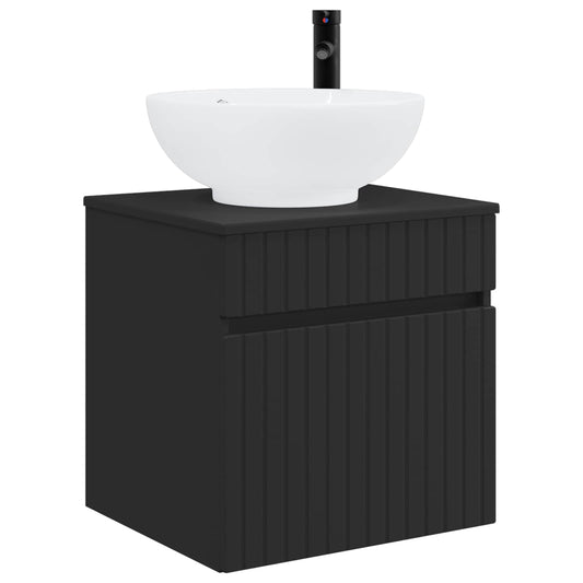 Wall-mounted Bathroom Sink Cabinet 49 x 44.5 x 80 cm Black
