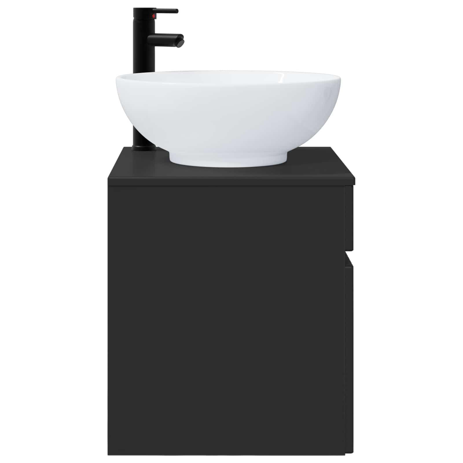 vidaXL Wall-mounted Sink Vanity Black 49 x 44.5 x 66.5 cm 3