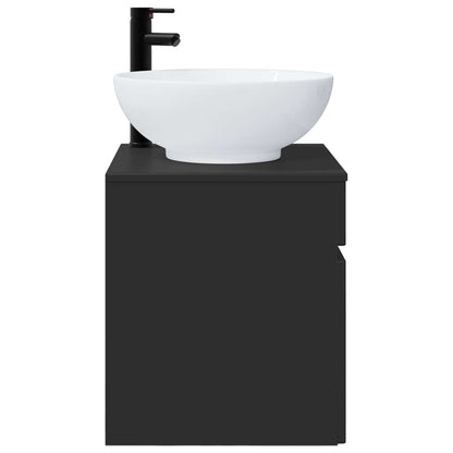 vidaXL Wall-mounted Sink Vanity Black 49 x 44.5 x 66.5 cm 3
