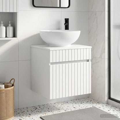vidaXL Wall-mounted Sink Vanity High Gloss White 49 x 44.5 x 66.5 cm 1