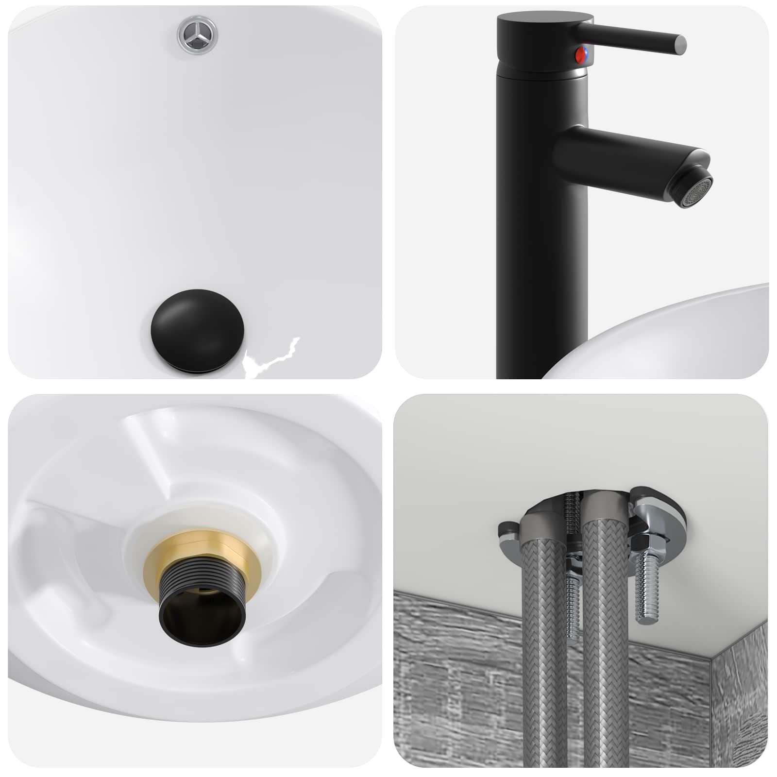 vidaXL Wall-mounted Sink Vanity Grey Sonoma 49 x 44.5 x 66.5 cm 6
