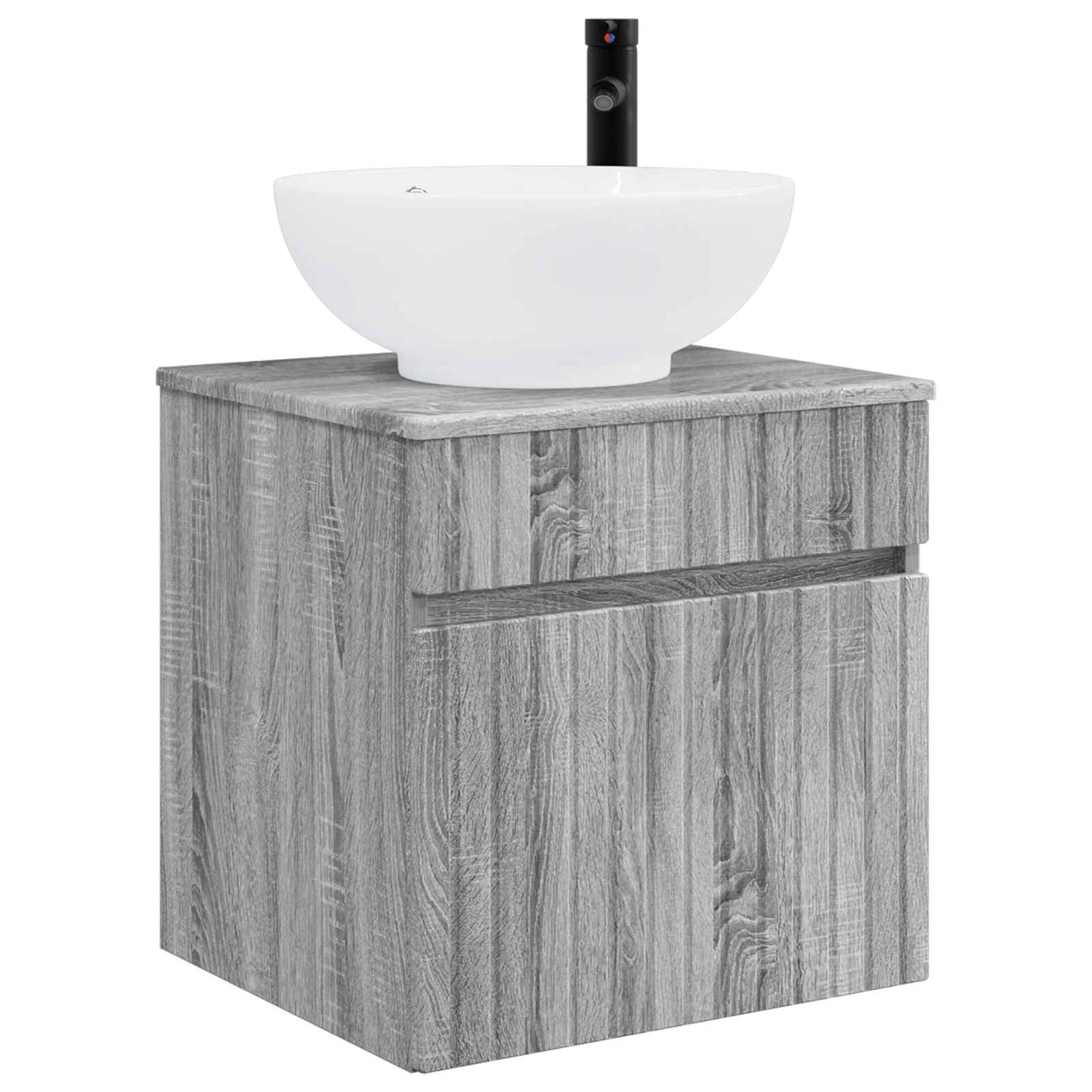 vidaXL Wall-mounted Sink Vanity Grey Sonoma 49 x 44.5 x 66.5 cm 2