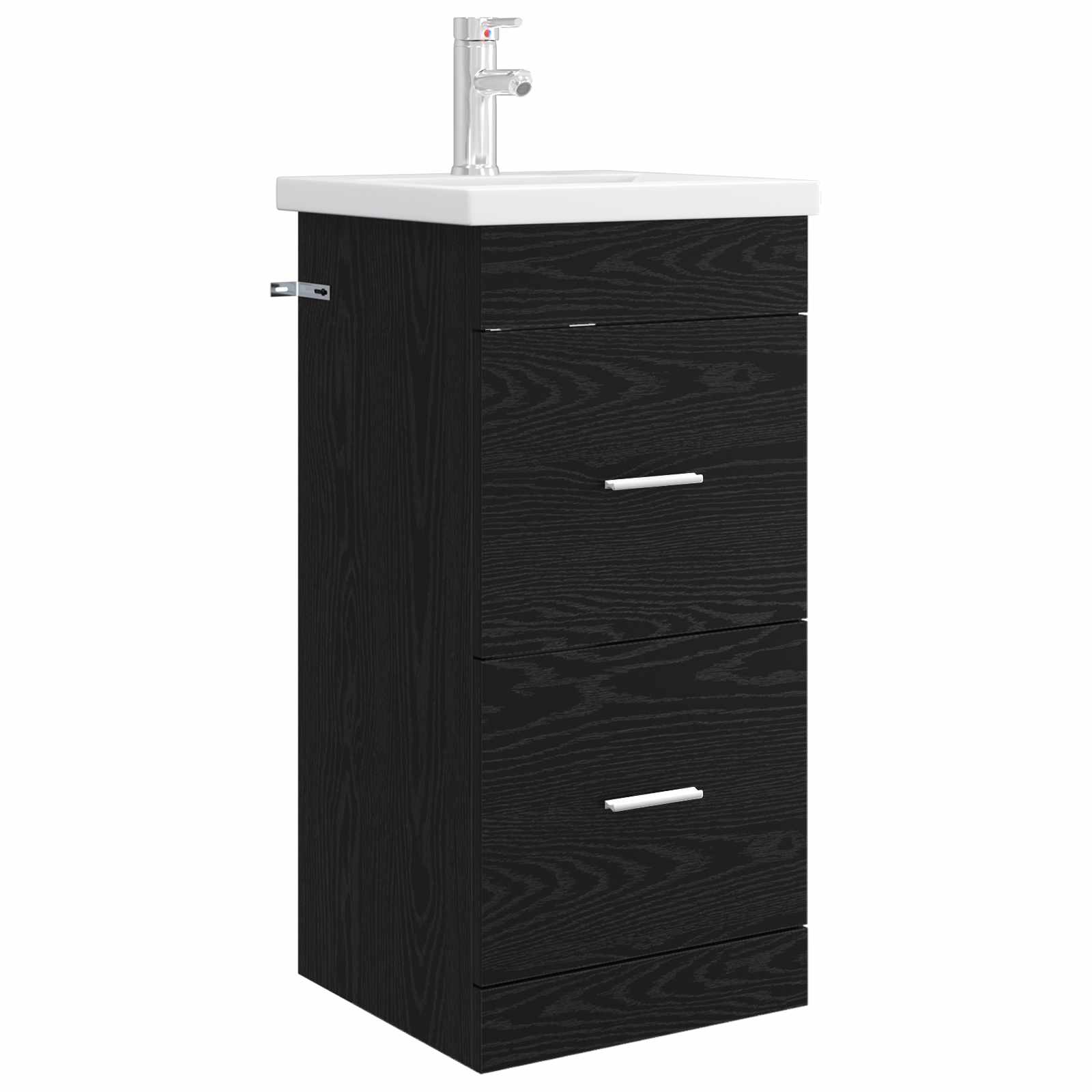 vidaXL Bathroom Vanity with Sink Black Oak 42 x 40 x 84.5 cm 2