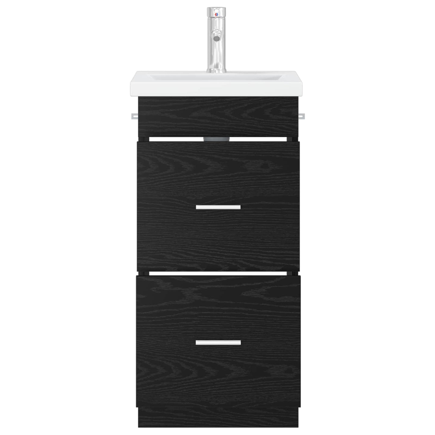 vidaXL Bathroom Vanity with Sink Black Oak 42 x 40 x 84.5 cm 3