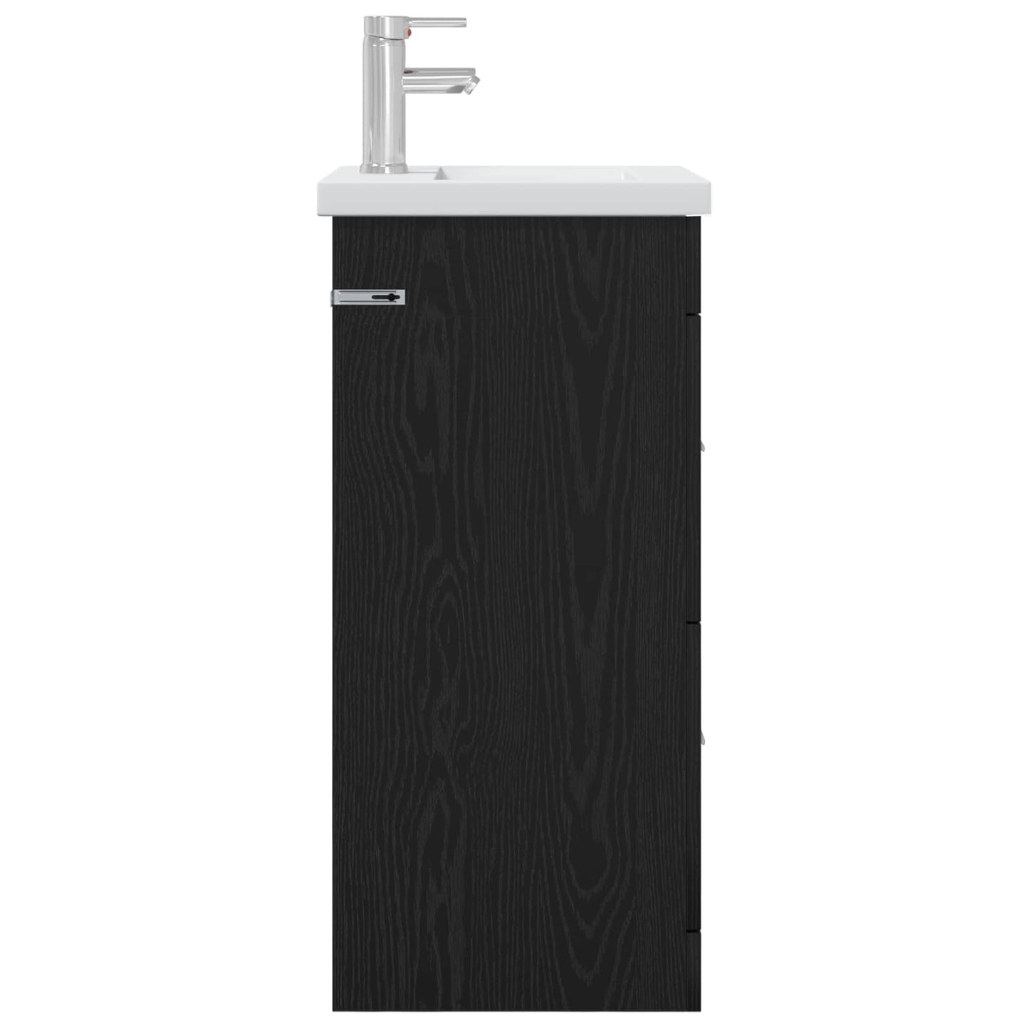 vidaXL Bathroom Vanity with Sink Black Oak 42 x 40 x 84.5 cm 4