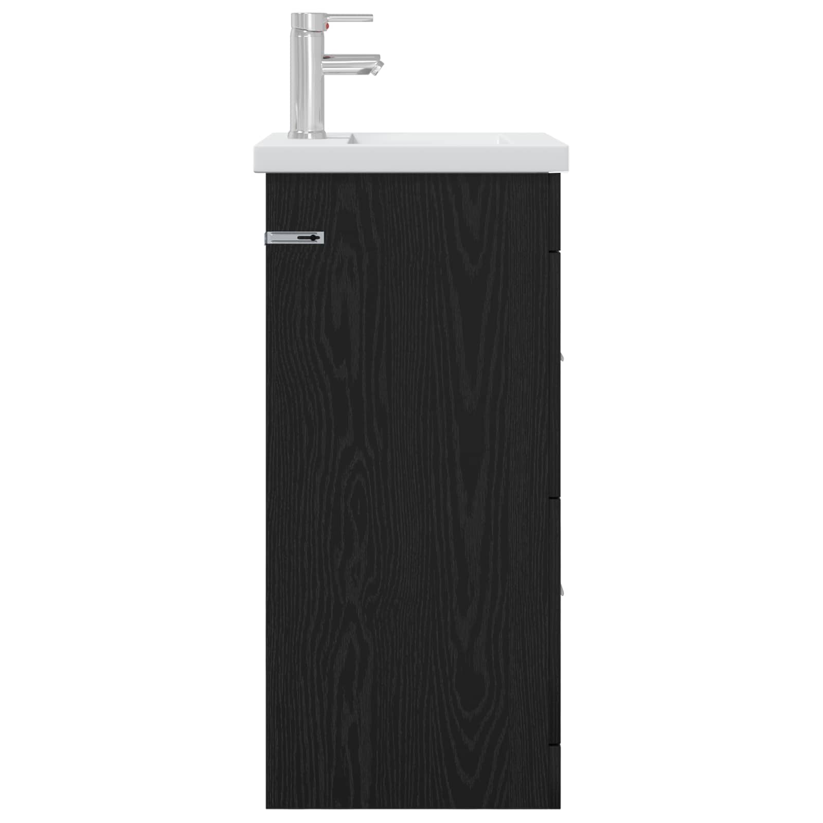 vidaXL Bathroom Vanity with Sink Black Oak 42 x 40 x 84.5 cm 4