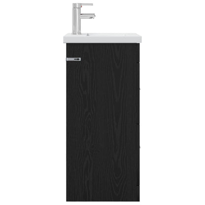 vidaXL Bathroom Vanity with Sink Black Oak 42 x 40 x 84.5 cm 4