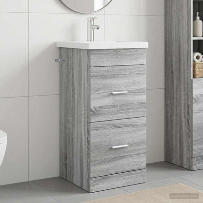 vidaXL Bathroom Vanity with Sink Grey Sonoma 42 x 40 x 84.5 cm 1