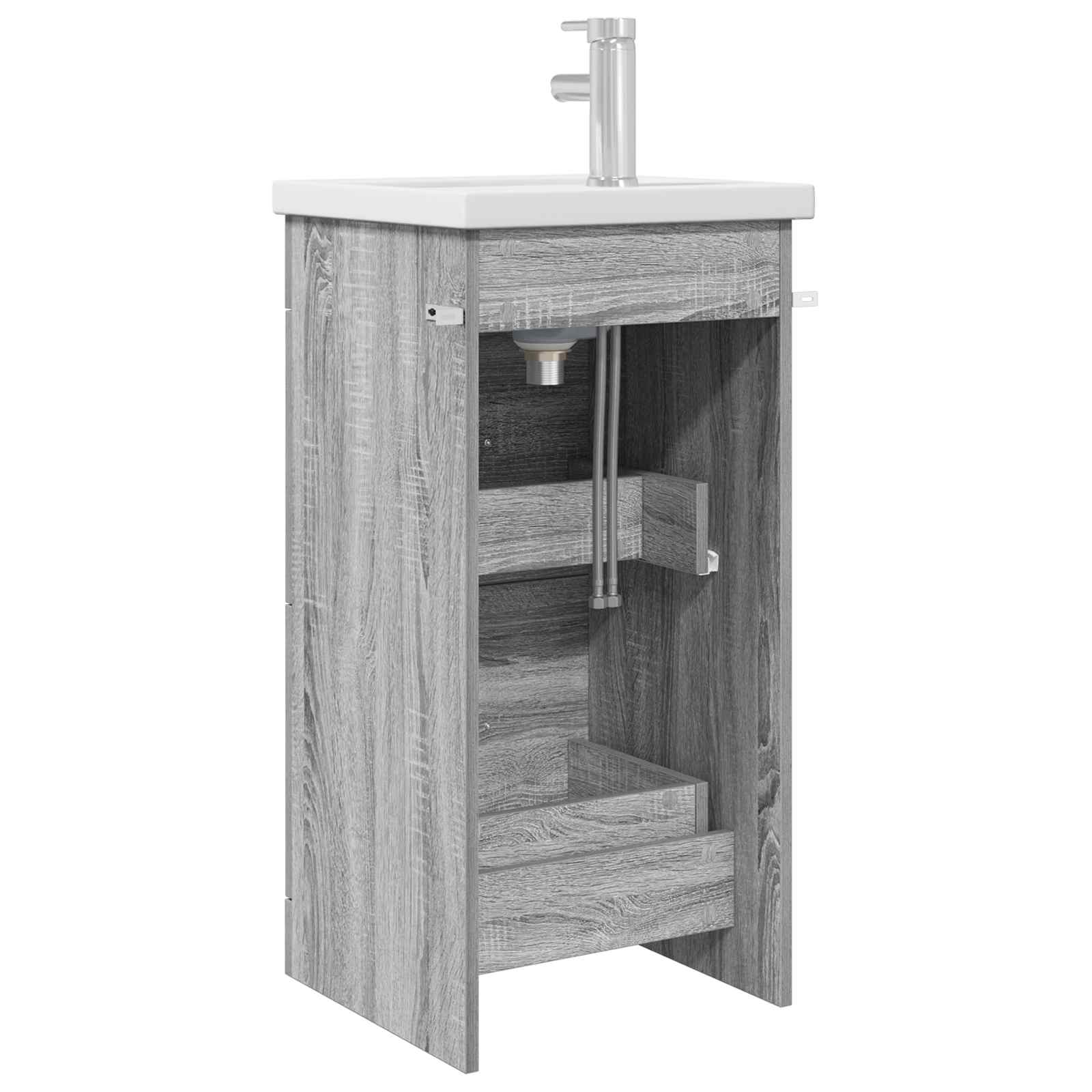 vidaXL Bathroom Vanity with Sink Grey Sonoma 42 x 40 x 84.5 cm 5