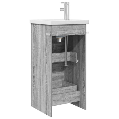vidaXL Bathroom Vanity with Sink Grey Sonoma 42 x 40 x 84.5 cm 5
