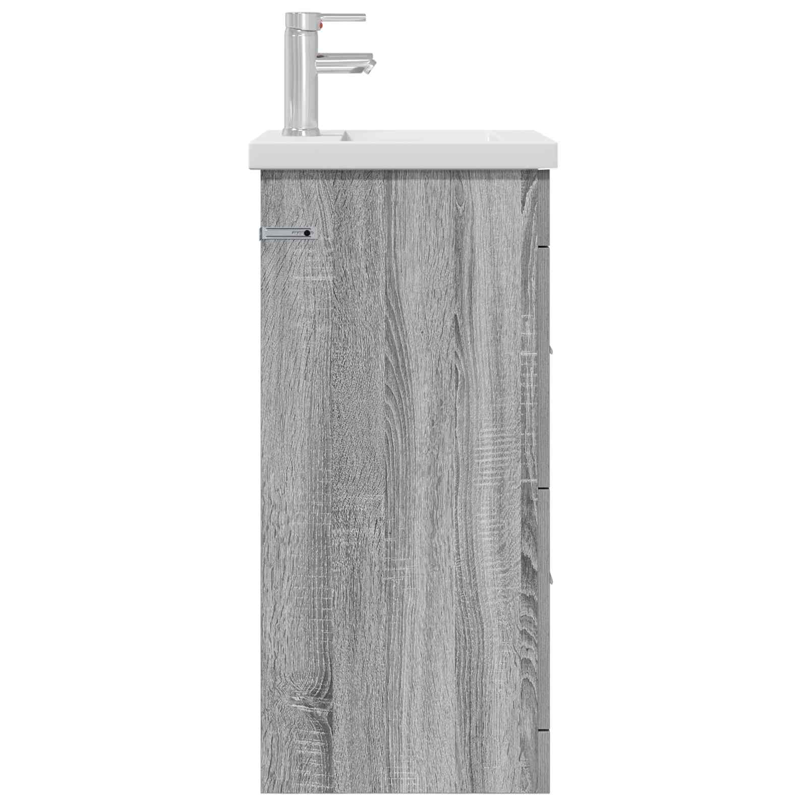 vidaXL Bathroom Vanity with Sink Grey Sonoma 42 x 40 x 84.5 cm 4