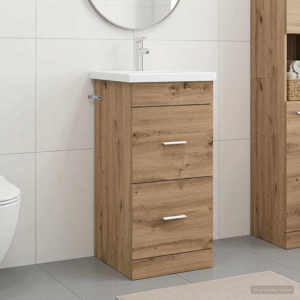 vidaXL Bathroom Vanity with Sink 42 x 40 x 84.5 cm