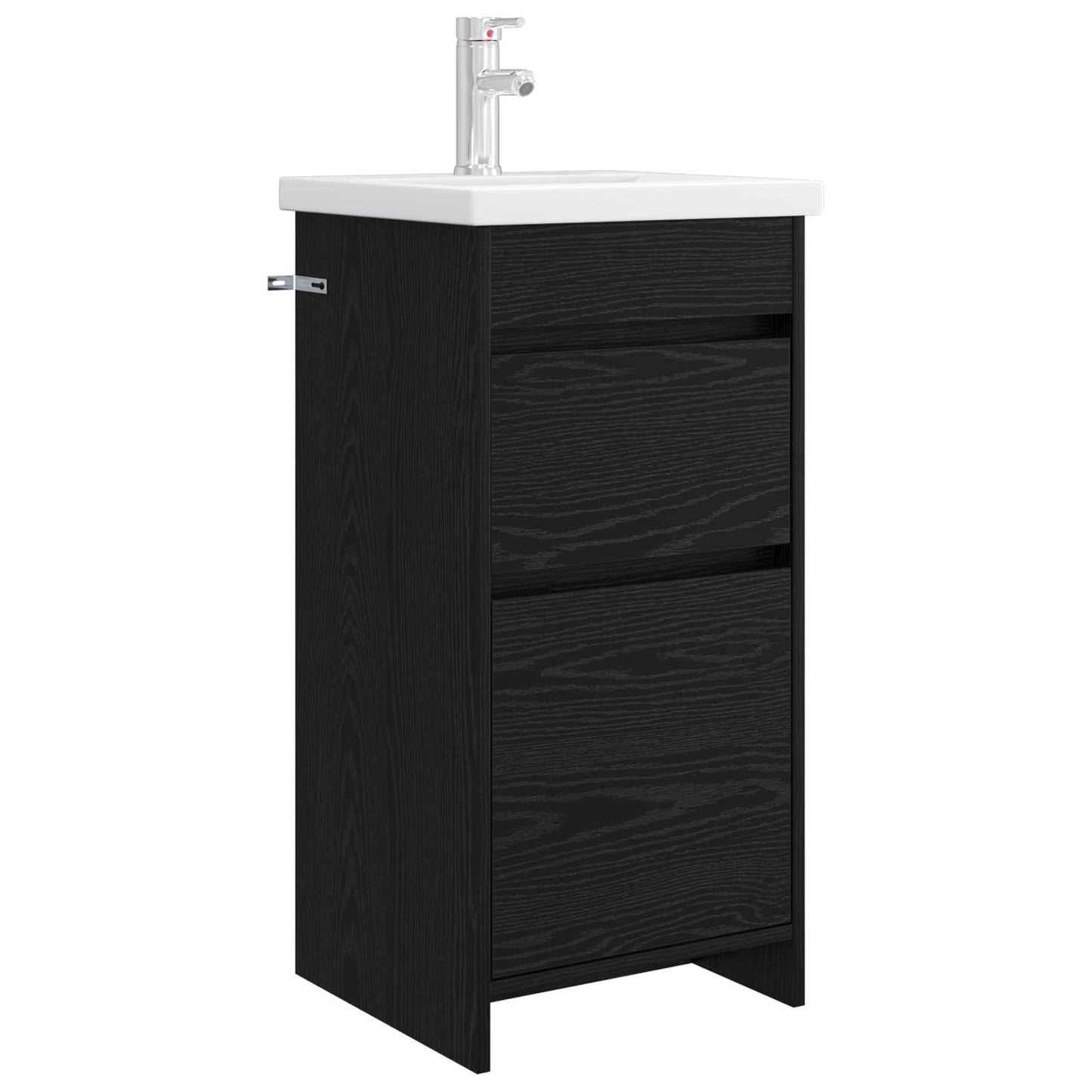 vidaXL Bathroom Vanity with Sink Black Oak 42 x 40 x 84.5 cm 2