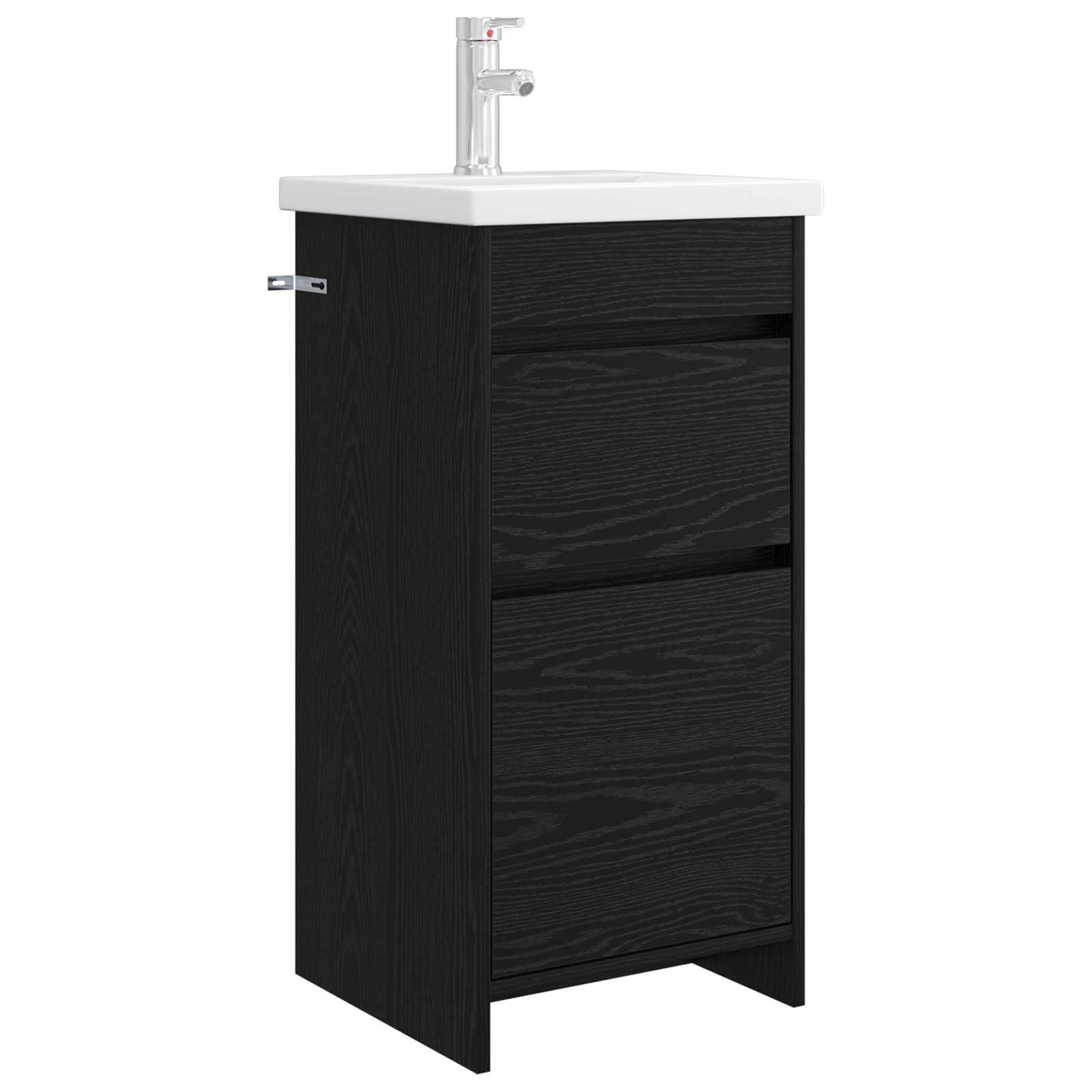 vidaXL Bathroom Vanity with Sink Black Oak 42 x 40 x 84.5 cm 2