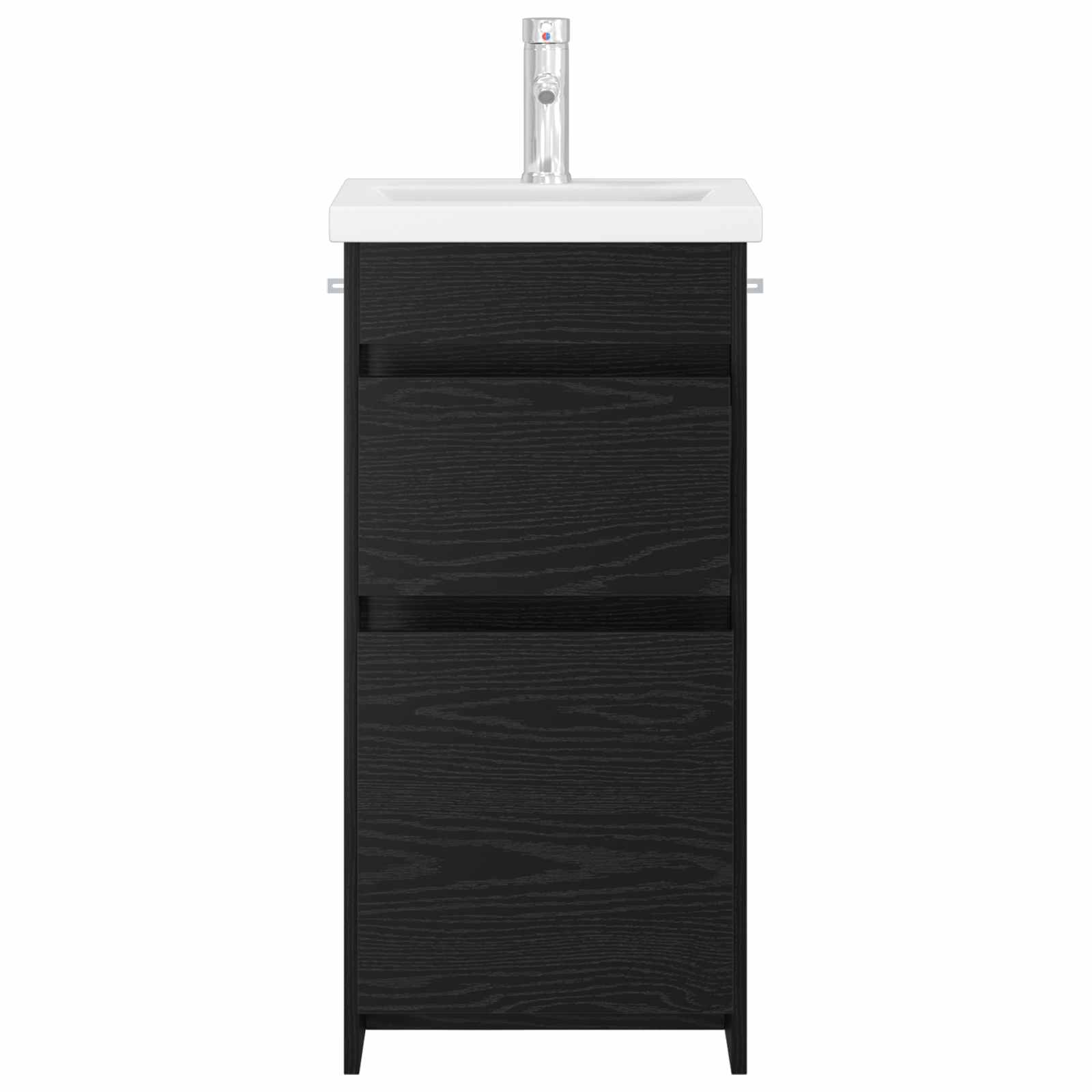 vidaXL Bathroom Vanity with Sink Black Oak 42 x 40 x 84.5 cm 3