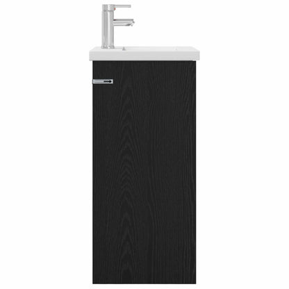 vidaXL Bathroom Vanity with Sink Black Oak 42 x 40 x 84.5 cm 4