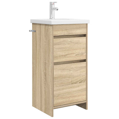 vidaXL Bathroom Vanity with Sink Sonoma Oak 42 x 40 x 84.5 cm 2