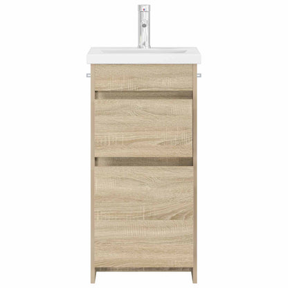 vidaXL Bathroom Vanity with Sink Sonoma Oak 42 x 40 x 84.5 cm 3