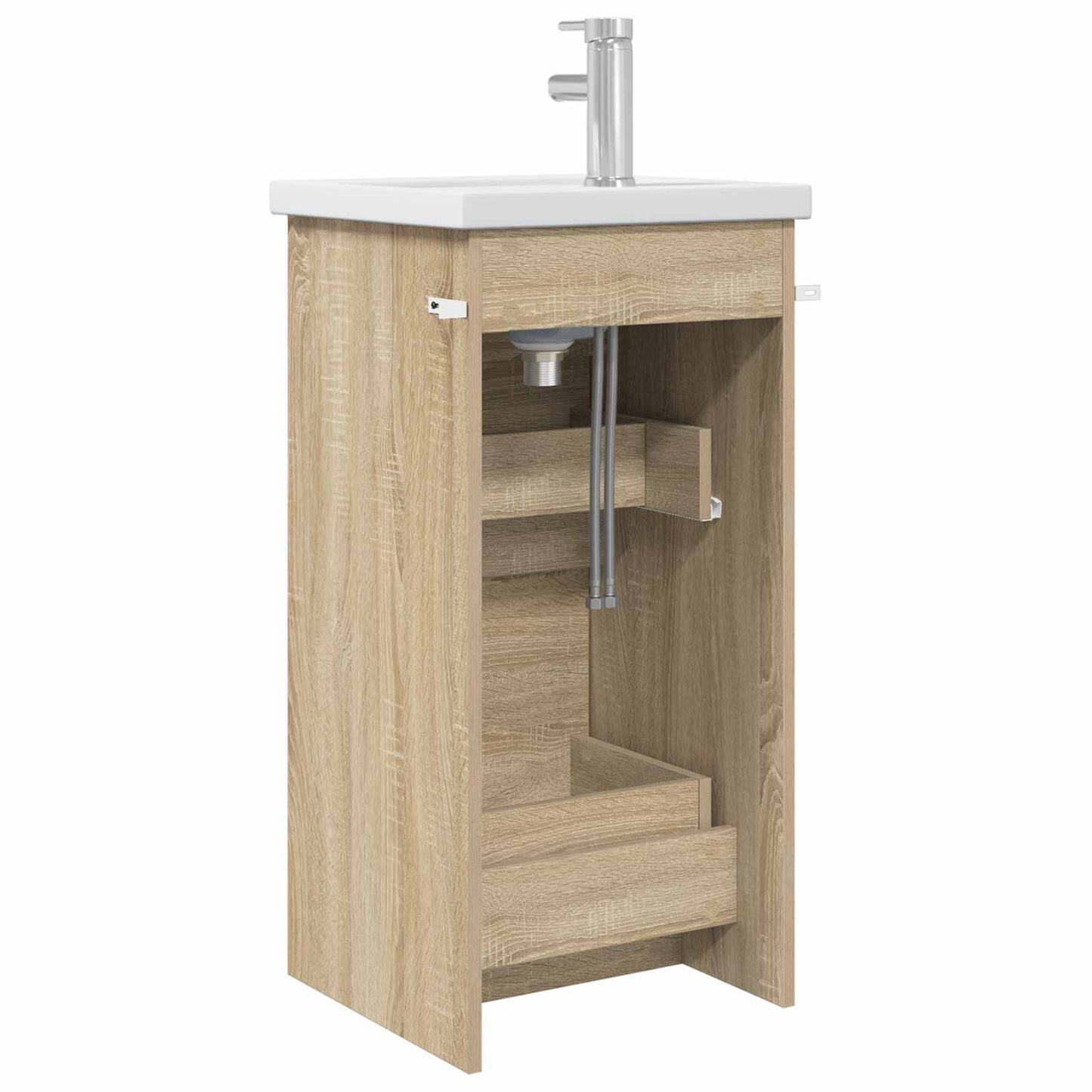 vidaXL Bathroom Vanity with Sink Sonoma Oak 42 x 40 x 84.5 cm 5