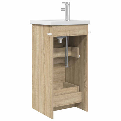 vidaXL Bathroom Vanity with Sink Sonoma Oak 42 x 40 x 84.5 cm 5