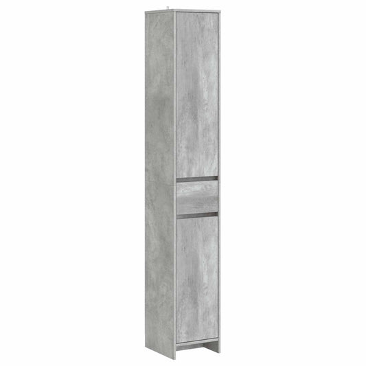 Bathroom Cabinet 30 x 33 x 190 cm Engineered Wood Concrete grey