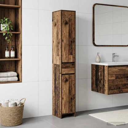 Bathroom Cabinet 30 x 33 x 190 cm Engineered Wood Old wood