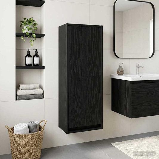 Bathroom Cabinet 35 x 20 x 81 cm Engineered Wood Black oak