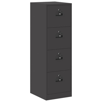 vidaXL File Cabinet Geometric Black 44 x 50 x 139 cm Cold-Rolled Steel 2