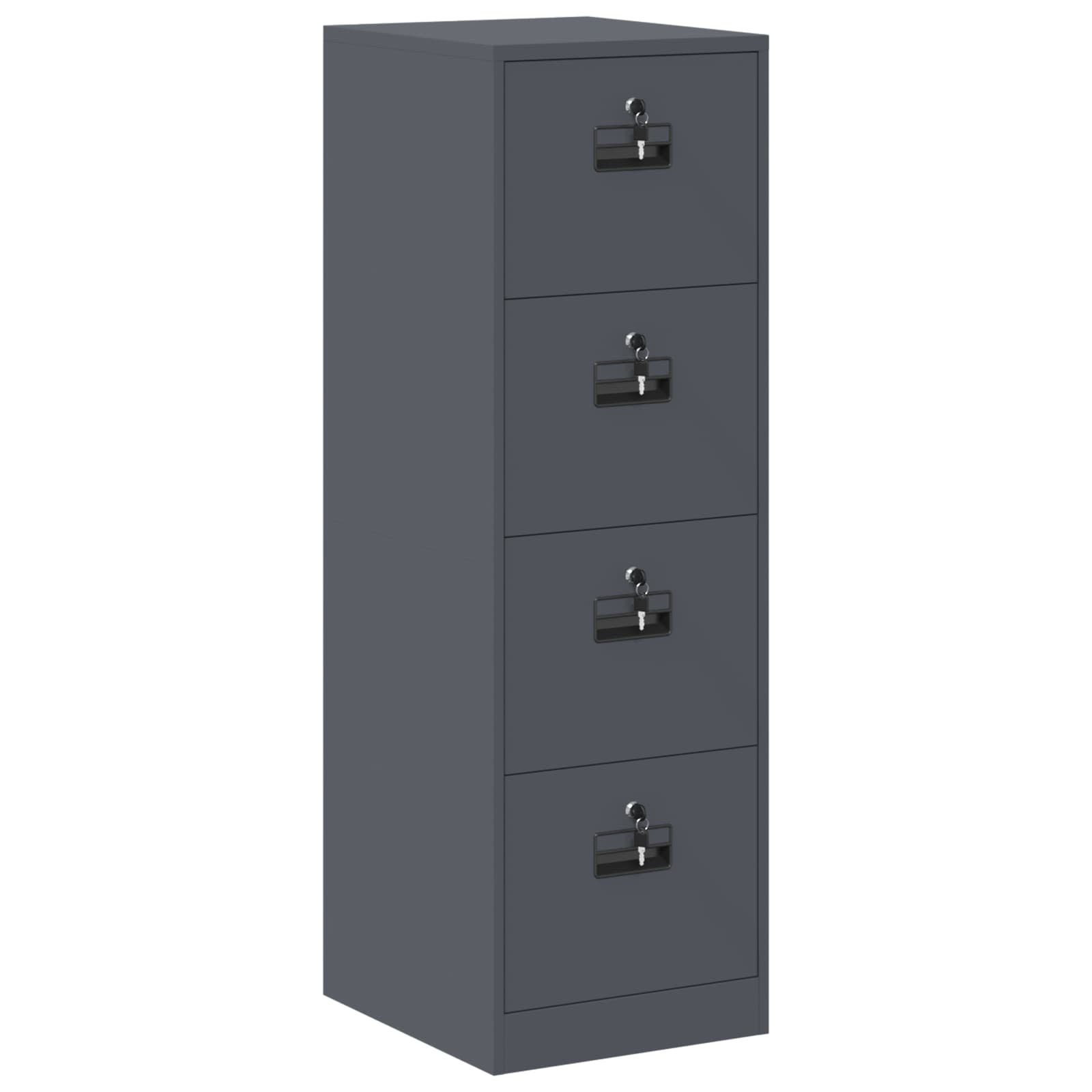 vidaXL File Cabinet Anthracite 44 x 50 x 139 cm Cold-Rolled Steel 2