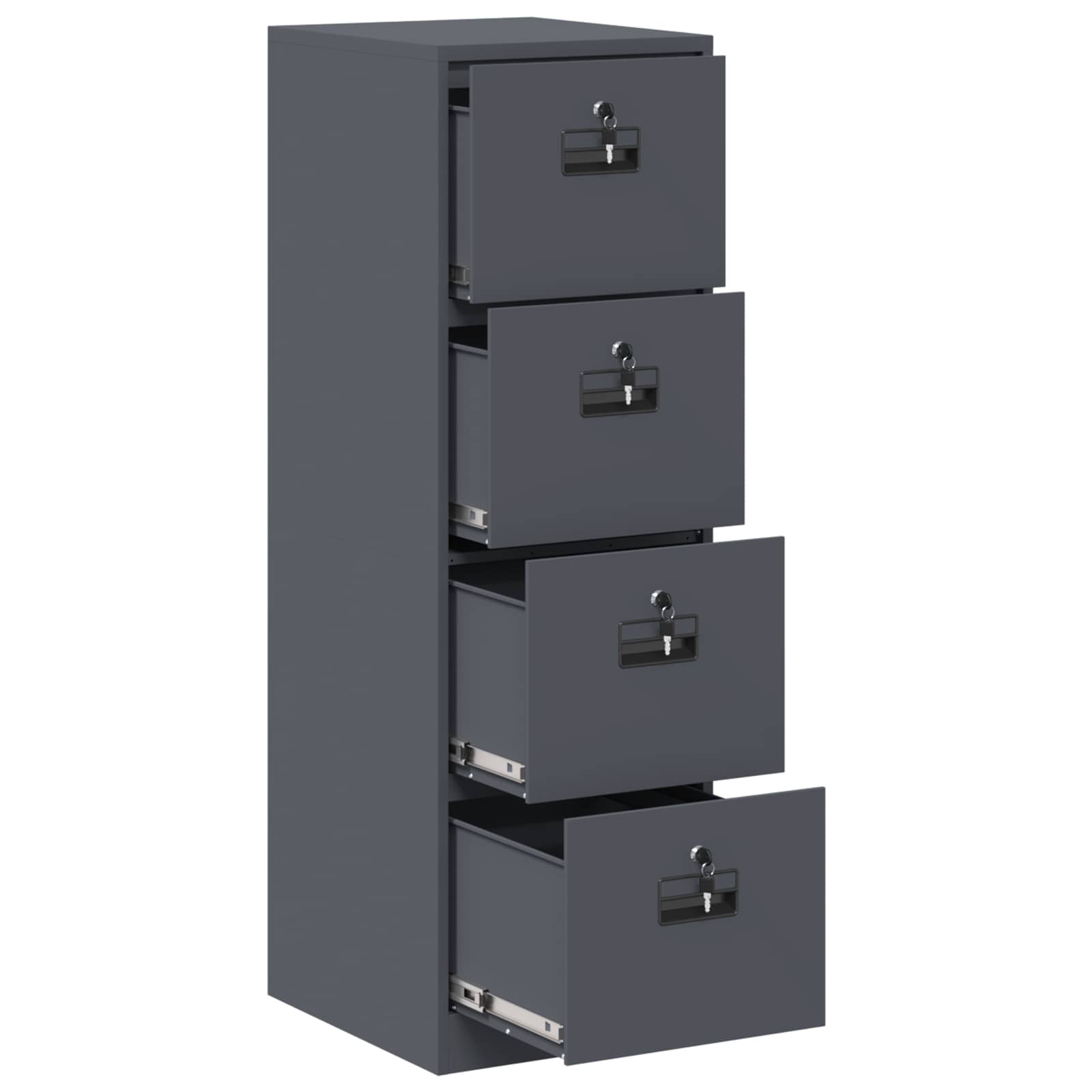 vidaXL File Cabinet Anthracite 44 x 50 x 139 cm Cold-Rolled Steel 6